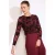 LOLALIZA mesh top donkerrood