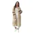 Dames lange gestreepte cardigan met lange mouwen Makadamia