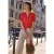 Street One Studio Dames Jas met korte mouwen in gebreide look met knopen in Rood