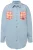 Studio Untold Blouse  blauw denim / oranje