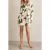 Reiss Floral Printed Swing Dress Ivory/green