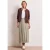 Street One Dames Midi-rok van mesh met een geplooide textuur in Beige