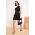 TRENDYOLMİLLA Dames Zwart Effen Kort / Mini Mouwloos Skater Jurken