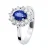 Luifel ring SAPPHIRE 1 Ct Diamonds 0,36 Cts 18K wit