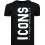 Local Fanatic Icons vertical bedrukte t-shirt