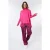 EsQualo Sweater Col Fringes Fuchsia