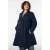 Zizzi Plus Size wintermantel met wol – donkerblauw
