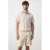 Mango Man regular gestreepte polo beige