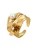 faina Ring  goud / transparant / parelwit