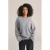 WE Fashion gebreide trui met wol grijs melange