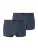 SCHIESSER Boxershorts ‘ Long Life Soft ‘  donkerblauw / wit