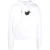 Gebroken witte Jumbo Marker oversized witte hoodie