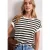 Street One Dames Shirt met ronde hals en knoopdetail in Bruin