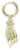 Bonnie Studios Dames Hand Pendant, Materiaal: Stainless steel, Kleur: Goudkleurig