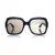 Gucci, zwarte oversized zonnebril met webprint