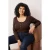 Trendyol Curve Dames Bruin Effen Lang Getailleerd Grote maten Blouses
