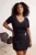 Trendyol Curve Dames Zwart Effen Kort Getailleerd Grote maten Blouses