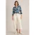 White Stuff Annie Jersey Shirt Blue Print