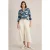 White Stuff Annie Jersey Shirt Blue Print