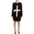 Givenchy vrouwen zwart wollen jurk met lange mouwen en riemen, mini mantelpakje