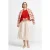 Rich & Royal Cotton Midi Skirt Organic Caffee Latte