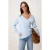 TRENDYOLMİLLA Dames Blauw Effen Lang Regular fit Blouses