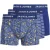 Jack & Jones Heren boxershorts trunks jackevin 3-pack gestreept/bladeren print donker