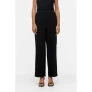 OBJECT high waist wide leg pantalon OBJSIGRID van polyester zwart
