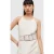 AllSaints Julia Knot Wide Belt Shell White