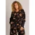 Yest Curve Plus Size top met print – zwart/beige