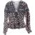 Self-Portrait top met peplum en kanten details in bloemenprint, gemaakt van veelkleurige viscose.
