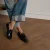 Manfield leren loafers zwart