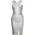 Herve Leger door Max Azria, zilveren off-shoulder bodycon jurk