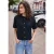 Street One Studio Dames Jasje met korte mouwen in gebreide look en ronde hals in Blauw