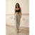 Hoge taille wijde been gebreide joggingsbroek