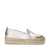Sacha leren espadrilles goud