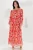 Geprinte Maxi Jurk met Strikdetails