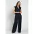 Spooq the label wide leg pantalon zwart met lurex