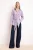 TRENDYOLMİLLA Dames Blauw Gestreept Driekwart mouw Oversized Overhemden