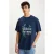 Oversized T-shirt met print en ronde hals
