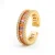 Luxenter Ring in metaallegering en multicolor zirkonia, afgewerkt in 18k geelgoud – Baldlal