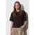 Dames Katoen Elastaan Crew Neck T-Shirt