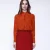 Gekruiste kraagblouse met lineaire bloemenprint