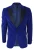 Heren blauw fluwelen diner smoking colbert blazer