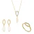 Orphelia ‘Normandië’ Dames 925 Sterling Zilveren Set: Ketting + Oorbellen + Ring – Gouden SET-7574/G