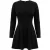 TRENDYOLMİLLA Dames Zwart Effen Kort / Mini Lang Skater Jurken