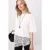 TRENDYOLMİLLA Dames Ecru Stippen Kort Regular fit T-shirts