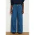 LOLALIZA wide leg jeans met krijtstreep – mediumblauw