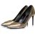 Tom Ford, metallic pumps met ritssluiting van python in goud