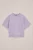 WE Fashion – Meisjes T-shirt met kant – Regular fit – Lila – Katoen –